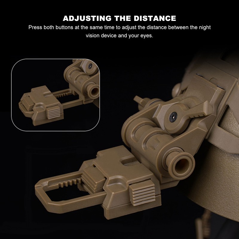 Night Vision Helmet Mount Foldable Adjustable Simple Operation Wide Compatibility