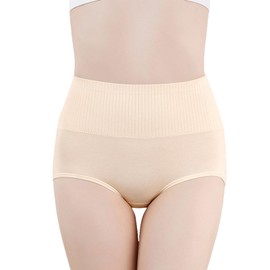 marysgift Tummy Control Knickers for Women High Waisted Brief Panty Soft Body Shaper for Ladies UK 8 10 1106-L Beige