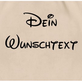 Geschenk mit Namen personalisiert by Shirtracer - Gym Bag Backpack - Design Your Own Print - Desired Text, 08 Natural White