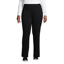 Lands' End Womens Starfish Straight Pants Black Petite Medium