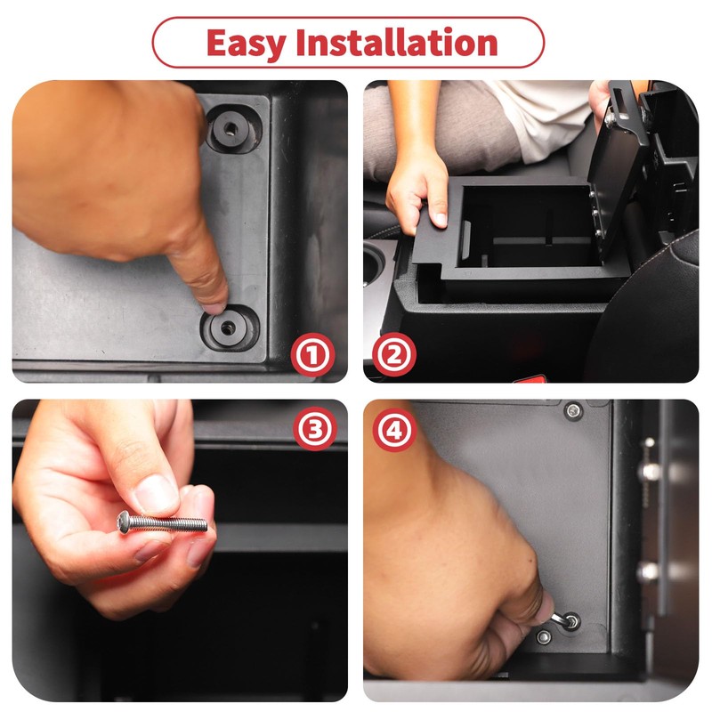 Linskip Console Valuables Safe Fit for 2010-2024 Toyota 4Runner, for