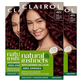 Clairol Natural Instincts café coloración del cabello, 4rv Dark Burgundy/Rich Plum