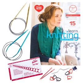 Red Heart, How to Knit Kit, Learn Knitting Set