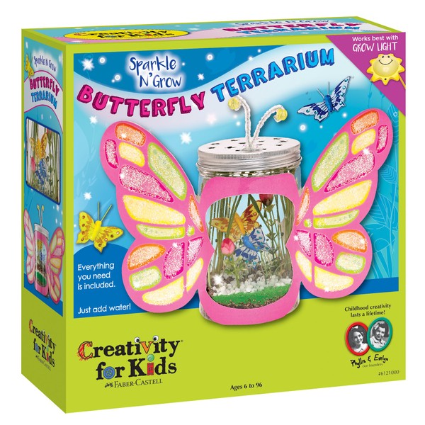 Creativity For Kids Sparkle N' Grow Butterfly Terrarium - Steam Crafts For Kids
