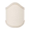 Upgradelights Beige Linen 4 Inch Scalloped Wall Sconce Shield Clip