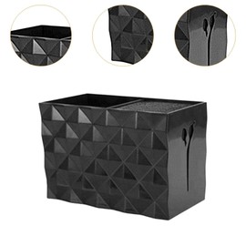 Perfeclan Comb Scissors Storage Box Hairdressing Combs Organizer Hairdressing Tools Anti Slip Barber Scissors Socket for Clips Brushes, Black
