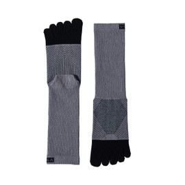 VWELL Men's Five Toe Socks, Five Toe Socks, Business Socks, Sweat-Absorbent, Quick Drying, Antibacterial, Odor Resistant, Breathable, Four Seasons, Set of 3, 9.8 - 10.6 inches (25 - 27 cm), gray