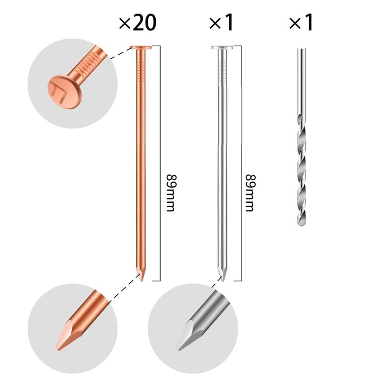 20 Pcs Copper Nails for Killing Trees, Stumps & -