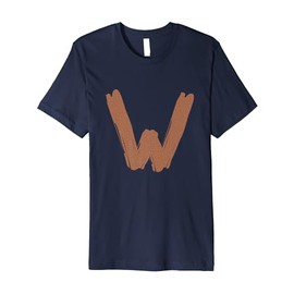 Creative Bold Leather Letter W - Design - Alphabet - Marker Premium T-Shirt