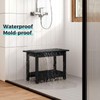 LAHAAP Waterproof Shower Bench, 24" Poly Lumber Shower Stool for