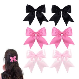 3 Pairs Bow Hair Clips Women Girls Hair Bow Barrettes for Thick Thin Hair Accessories Women Girls Bowknot Hair Clip for Party Prom