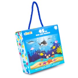 abeec Sea Life Puzzle 45 pc - Jigsaw Puzzles For Kids - Puzzle For 3 Year Olds - Sea Creatures Toys For Children - Shark Toys - Educational Toys For 3 Year Olds