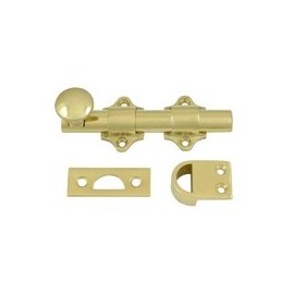 Deltana 4" Dutch Door Bolt, HD DDB425U3 - US3 (Polished Brass)