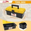 HOUSERAN Tool Box, Portable 12" Plastic Toolbox with Handle, lockable