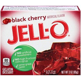 Jell-O Black Cherry Gelatin Dessert 3 oz. (4 Packs)