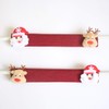 4pcs Refrigerator Handle Cover Washable Snowman Fridge Handle Cover Refrigerator