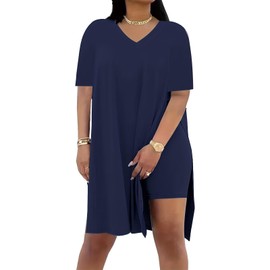 Difanlv Plus Size Womens 2 Piece Outfits Tracksuits Short Sleeve Tunic Tops Bodycon Shorts Sweatsuit Sets