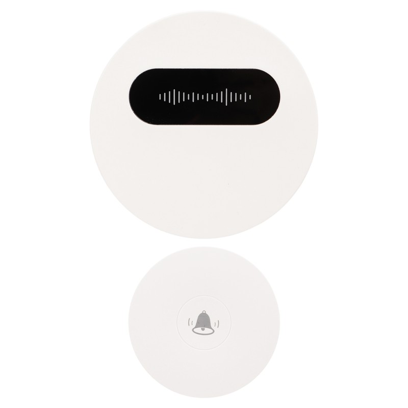 Wireless Doorbell Self Generating 1 Receiver 2 Push Button Battery