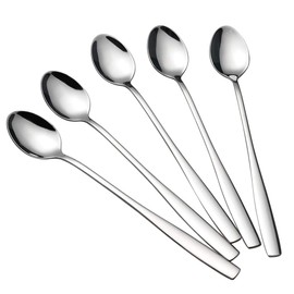 Mayish Stainless Steel Long Handle Ice Tea Spoons, 6 Pieces