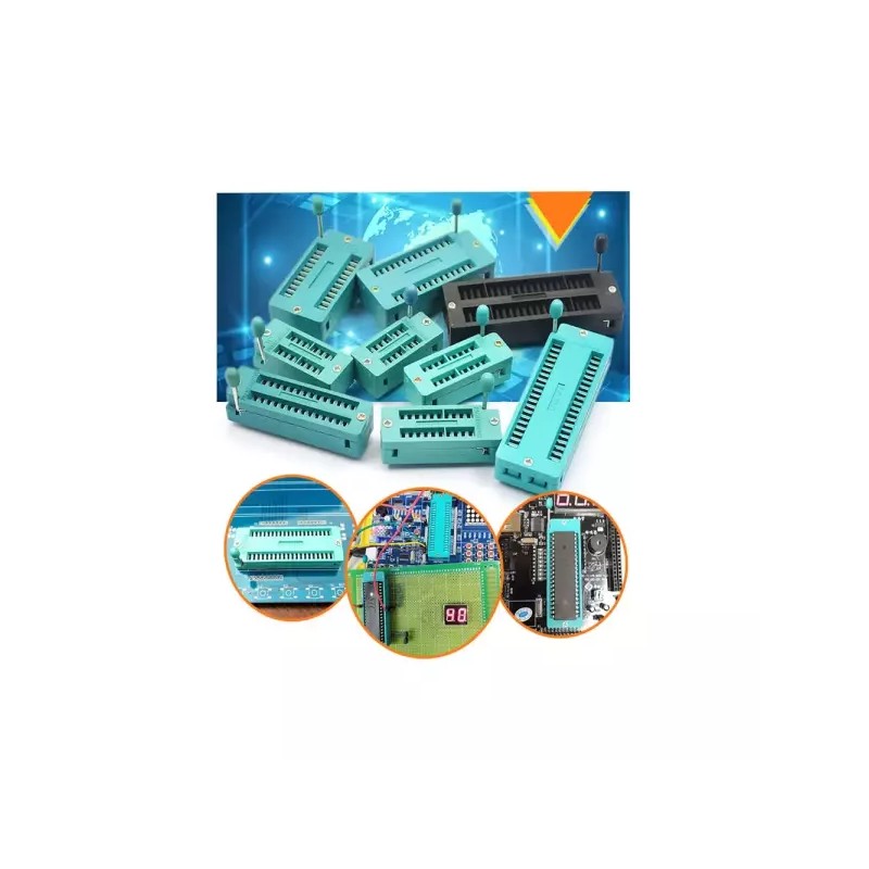 YEGAFE 2Pcs 16핀 2.54mm ZIF Zip IC 테스트 DIP 보드