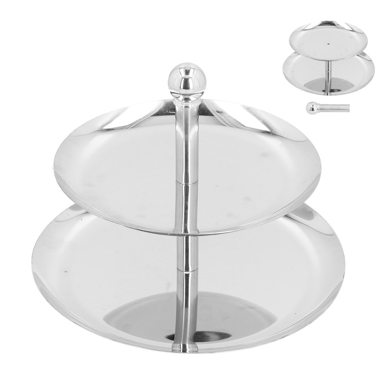 Fruit Tray Stainless Steel 2 Layers Multifunctional Durable Self Service