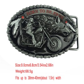 通用 Lkmy Mens Belt Buckle, 3D Skull Locomotive Motorcycle Belt Buckle,Western Cowboy Death Skeleton Vintage Eagle Belt Buckle, Cool Jeans Accessory for Men Women Father's Day, Christmas, Birthday Gift