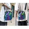 Holographic Bucket Bags and Purse for Women Men Drawstring Hobo
