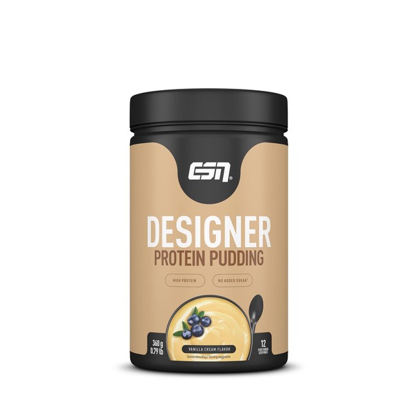 ESN Designer Protein Pudding, Vanilla Cream, 360 g