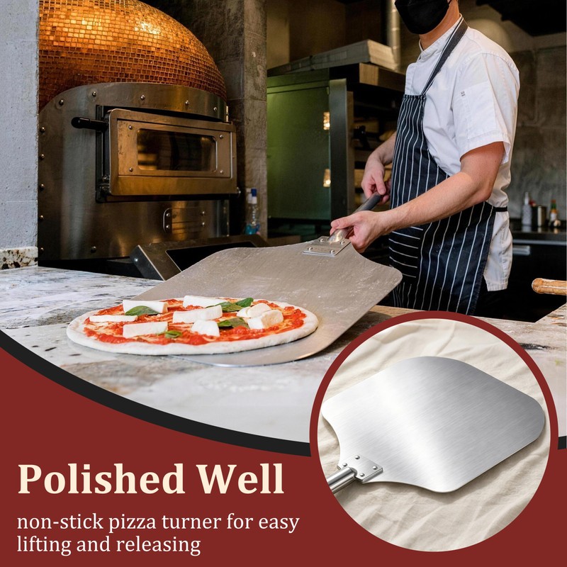 Pizza Peel, HaSteeL 12-Inch Pizza Turning Peel, Pizza Turner Paddle