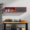 Yizosh Metal Wall Cabinet with Doors, Wall Mounted Storage Cabinet,