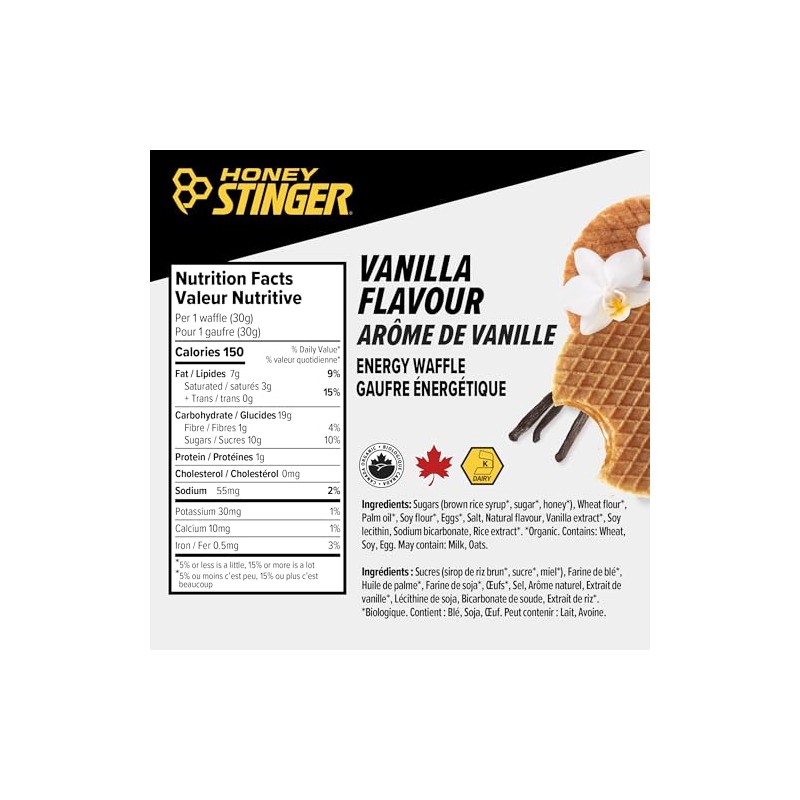 Honey Stinger Waffle Energy Wafle Energético Orgánico 30gr Caja con