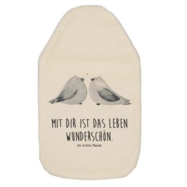 Mr. & Mrs. Panda Hot Water Bottle Turtle Doves Love - Gift, Hot Water Bottle with Cover, Anniversary, Partner, Children's Hot Water Bottle, Grain Cushion, Couple, Wedding Anniversary, Hot Water Bottle Cover, Couple, Engagement