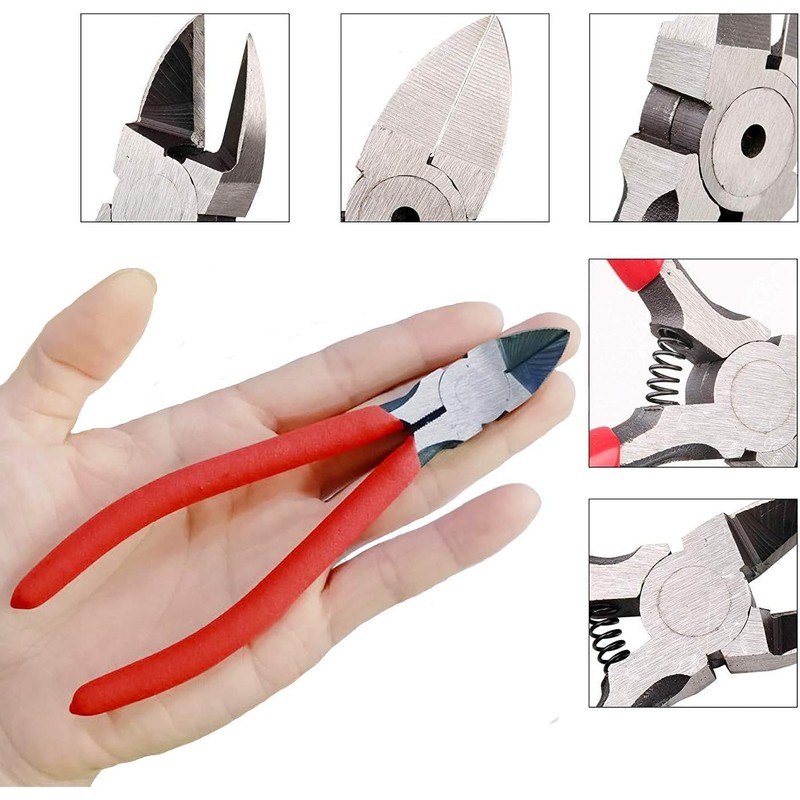 KEWAYO Side Cutters, Small, Wire Flush Cutter, 6 Inch Electronic