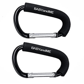 Pram/Stroller/Buggy Hook for Carrying Bags - Essential Accessory (Twin Pack Large)