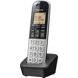 Panasonic Teléfono Inalámbrico Compacto Panasonic Con Bloqueo Llamadas Color Plateado