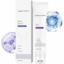 Magic Collagen Fullerene Neck Cream - Neck Skincare with Collagen Peptides, Tighten and Lift Firming Neck Cream for Crepey Skin, Deep Hydrating Skin Care for Smooth & Radiant Complexion (1Pcs)