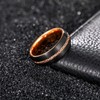 8mm Mens Tungsten Ring Grooved Rope Rings Black Wedding Band