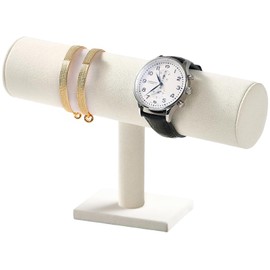 Bracelet Holder Stand, T-Bar Bracelet Holder Organizer Jewelry Display Scrunchie Hair Ties Watch Stand for Men Women, Velvet Watch Storage Holder for Selling and Business Supplies
