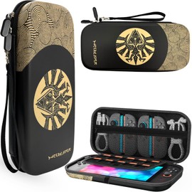 CHIKIXSON Switch 2 Bag, Carry Case for Switch 2 (2025), Storage 10 Game Cards, Theme Zipper, Black, Blackb, Transparent