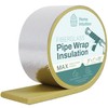 Home Intuition 25 Foot Foiled Back Fiberglass Pipe Insulation Wrap,
