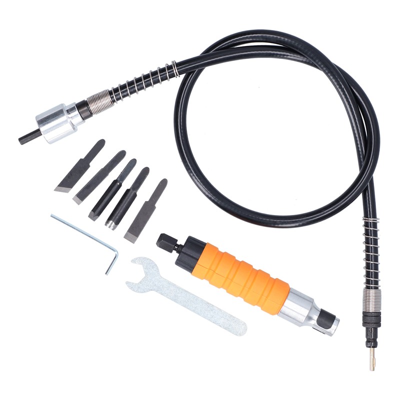 Electric Carving Chisel Tool Woodworking Carving Knife Set with Rubber