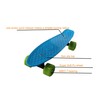SK8MEMO 17X5inch Blue Kids Skateboard, Mini Skateboard for Beginner with