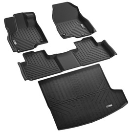 XINSHANGXIU Floor Mats & Cargo Liner for Acura RDX 2024 2023 2022 2021 2020 2019,1st 2nd Row with Trunk Mat,TPE All Weather Protection Slush Floor Liner Black