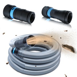 1-1/4 Inch x 15 Feet Vacumn Hose Adapter Kit for Home and Shop Vacuum System, Expanded Power Tool and Sander Dust Collection Hose Kit, Quickly Switch Tools, Fits Multi-Brands