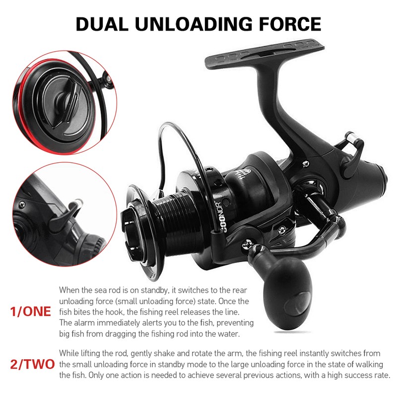 Spinning Fishing Reel Full Metal 5000/6000/8000 11+1BB Nylon Metal High-speed