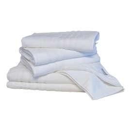 Mosobam Luxury Turkish 6pc Mixed Bath Bundle 2 Sizes for Body Towels and 2 for Mats White 700 GSM & 1000 GSM Bamboo Viscose & Aegean Turkish Combed Cotton