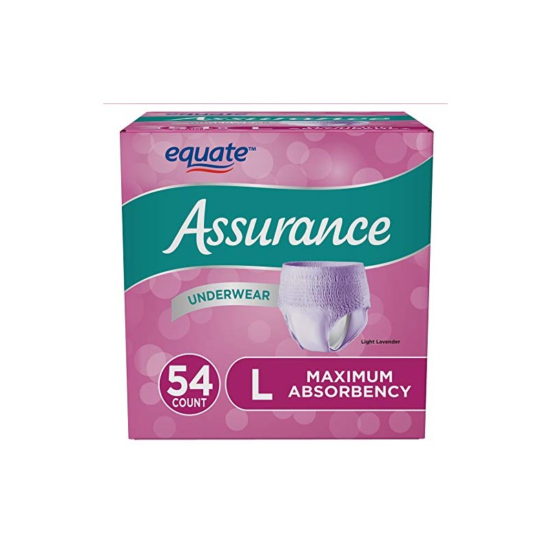Assurance for Women Maximum Absorbency Protective Underwear, Large, 54 count