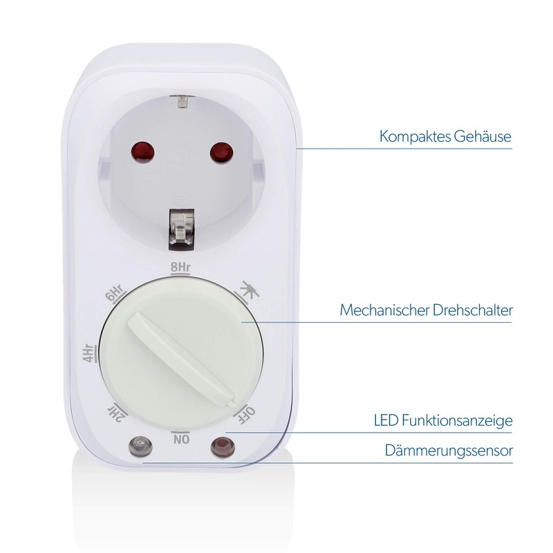UNITEC Twilight Timer | For Indoor Use | Twilight Sensor,