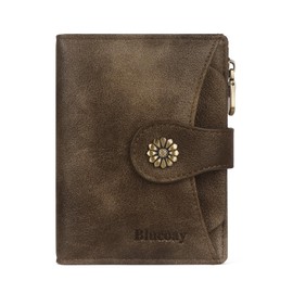 Blucoay Womens Wallet,RFID Blocking Wallet Women Soft Leather Bifold Wallets For Women Card Holder With Removable ID Window partridge