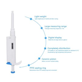 Micropipeta 100-1000ul Pipeta manual Conjunto completo Esterilización Micro pipeta ajustable U1000 para laboratorio, pruebas de muestreo médico